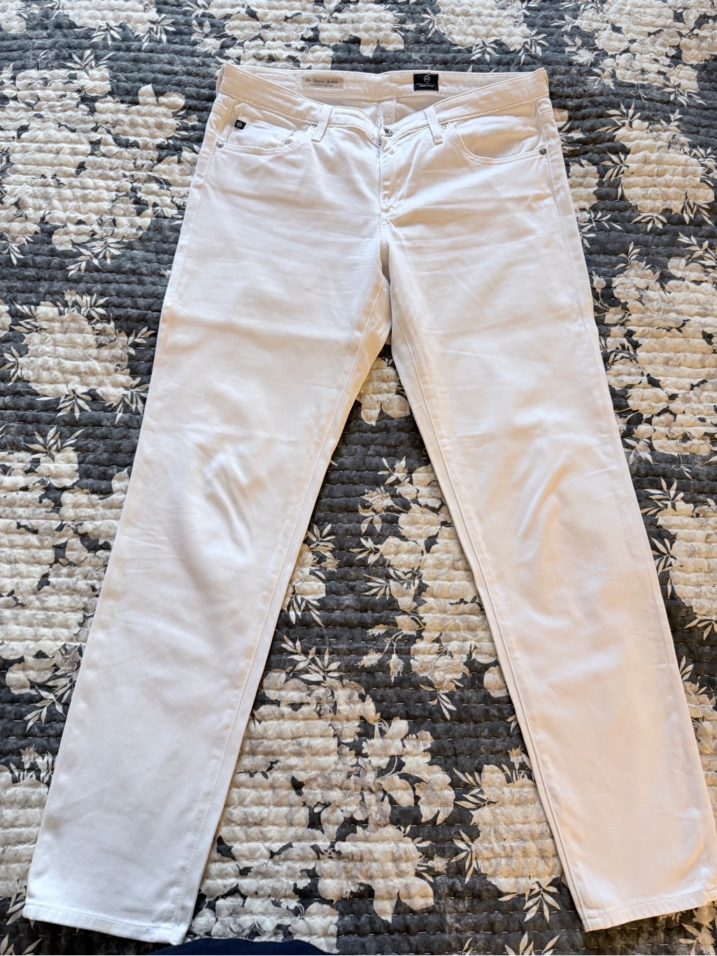 Ag Adriano Goldschmmied White Slim Straight Leg Soft Jeans For Women